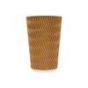 HTP Natural Brown Wave Embossed Coffee Cups - Image 6