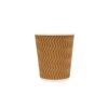 HTP Natural Brown Wave Embossed Coffee Cups - Image 4