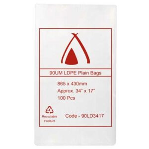 HTP 90 Micron Clear LDPE Bags