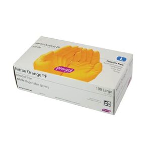 ProVal Orange Nitrile Gloves