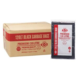 Austar 120L Premium Black Garbage Bags - PR120/S