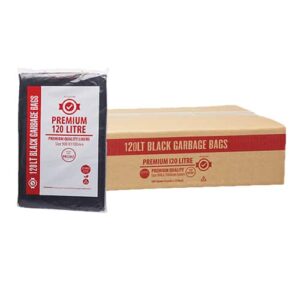 Austar 120L Premium Black Garbage Bags - PR120LT
