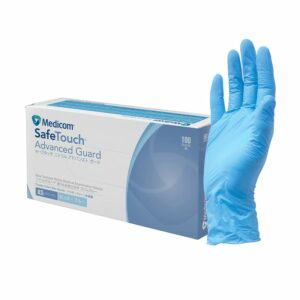 SafeTouch® Advanced Guard Blue Textured Nitrile Gloves PF