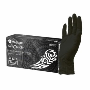 SafeTouch® Ultimate Black Textured Latex Gloves PF