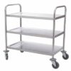 Vogue Stainless Steel 3 Tier Clearing Trolley