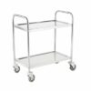 Vogue Stainless Steel 2 Tier Clearing Trolley - Image 3