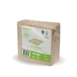 BioPak 100 Pack – 1/4 Fold Natural Napkin