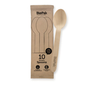 BioPak 10 Pack Wooden Cutlery